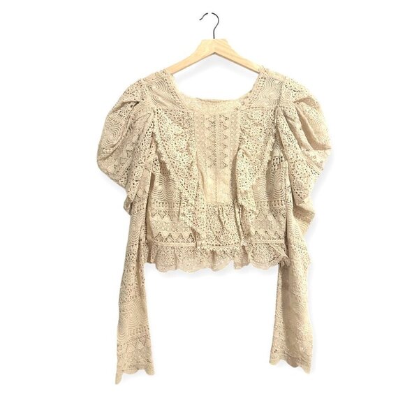 Ulla Johnson Eloise Blouse in Pearl, Size 4  New with tag - Picture 3 of 16